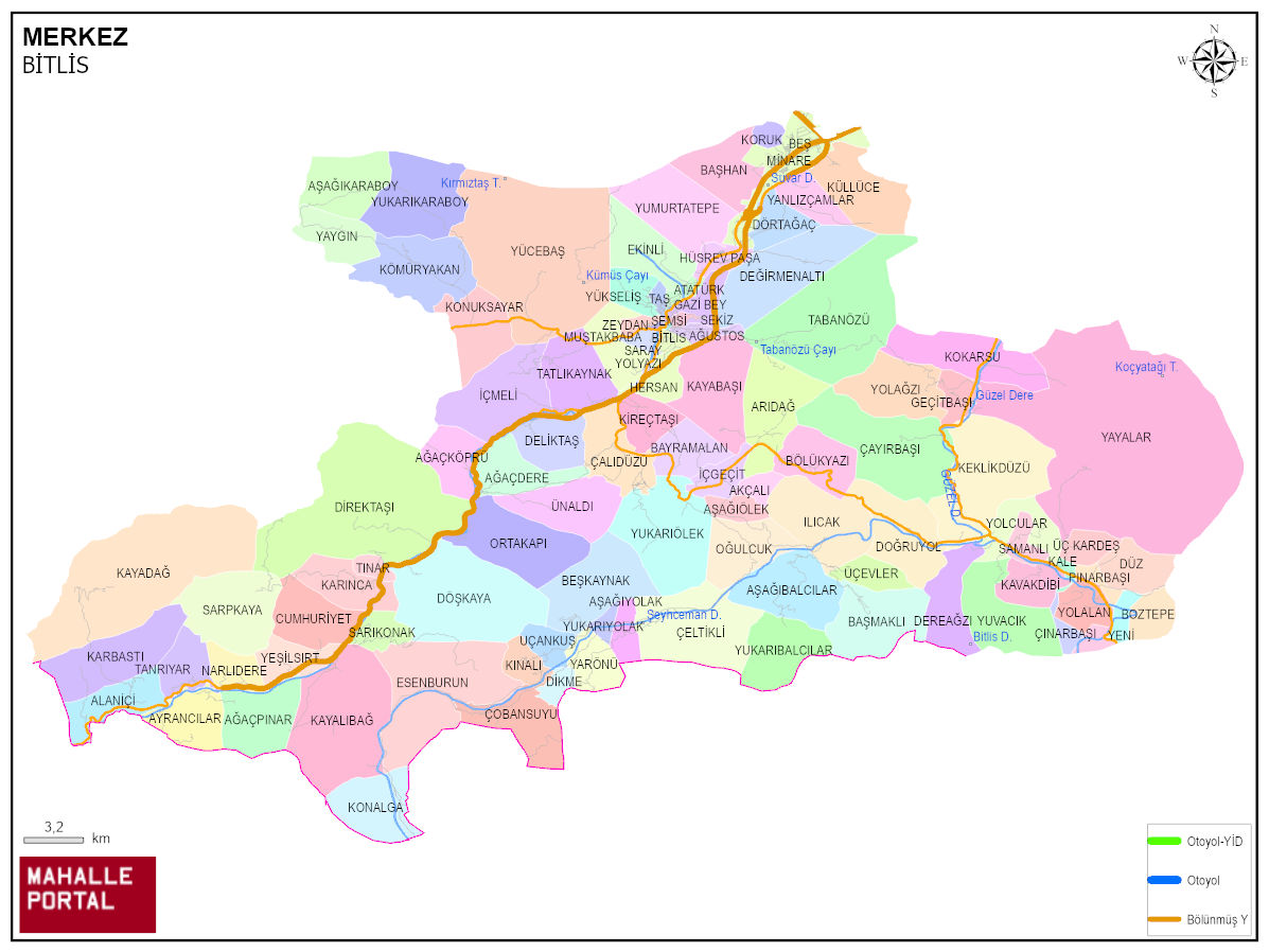 MERKEZ Mahalle Köy Haritası