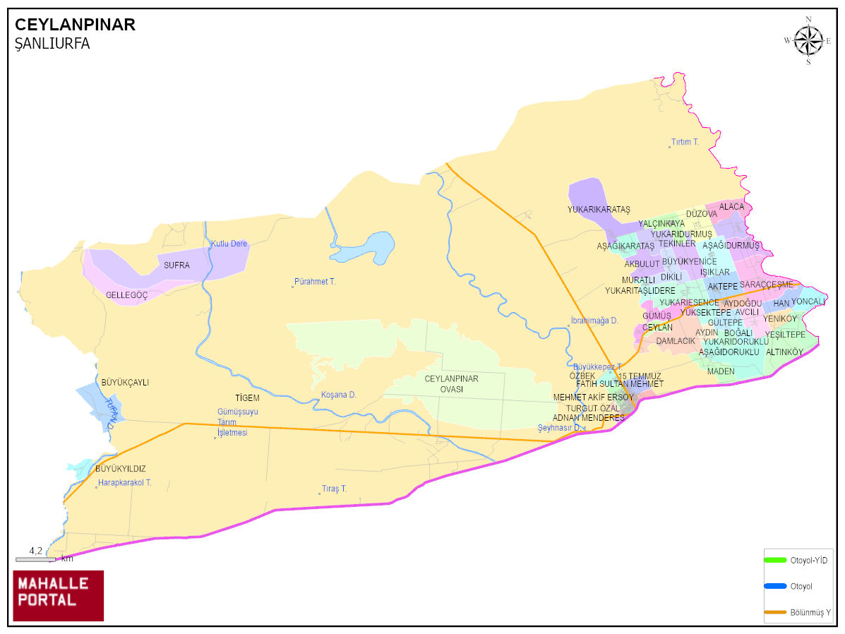 CEYLANPINAR Mahalle Köy Haritası | İlçe Mahalleleri ve Köy Sınırları