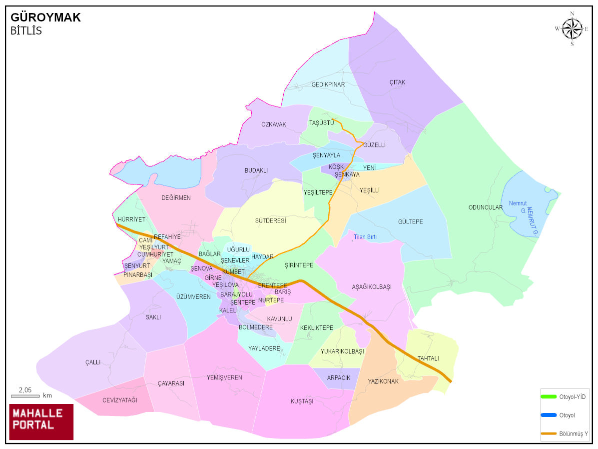 GÜROYMAK Mahalle Köy Haritası | İlçe Mahalleleri ve Köy Sınırları