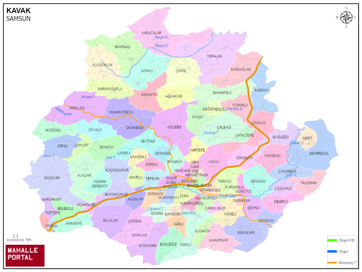 KAVAK Mahalle Köy Haritası