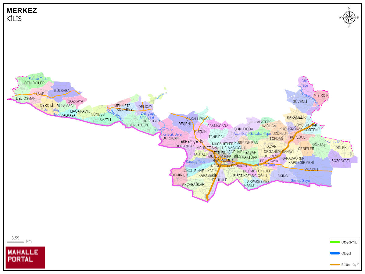 MERKEZ Mahalle Köy Haritası