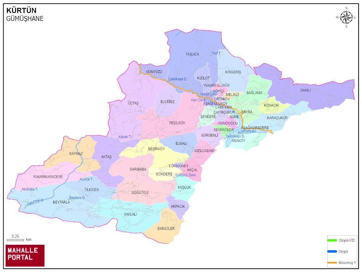 KÜRTÜN Mahalle Köy Haritası