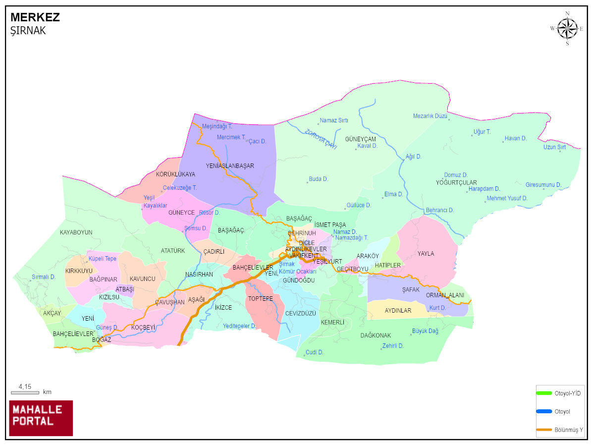 MERKEZ Mahalle Köy Haritası