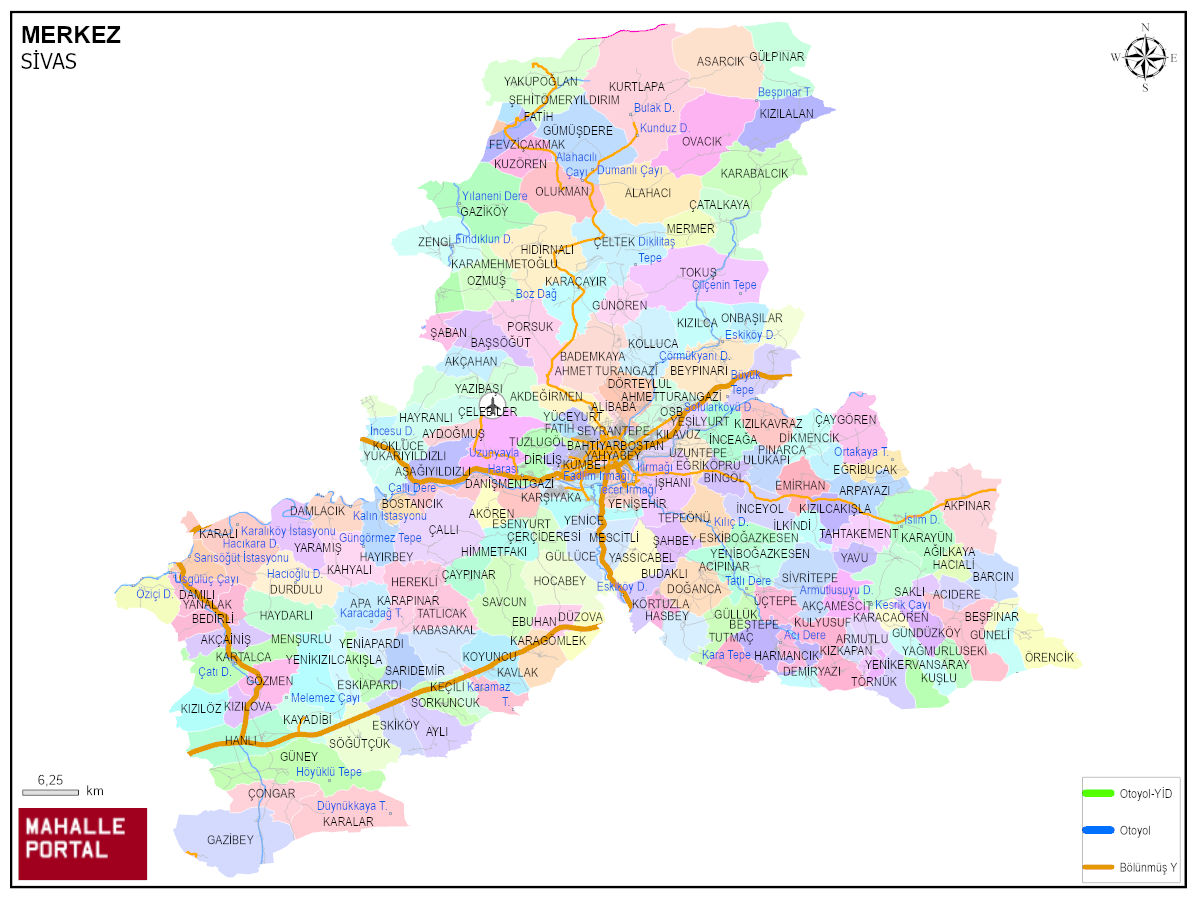 MERKEZ Mahalle Köy Haritası