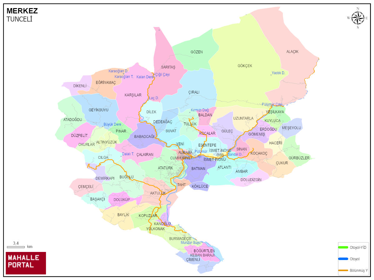 MERKEZ Mahalle Köy Haritası