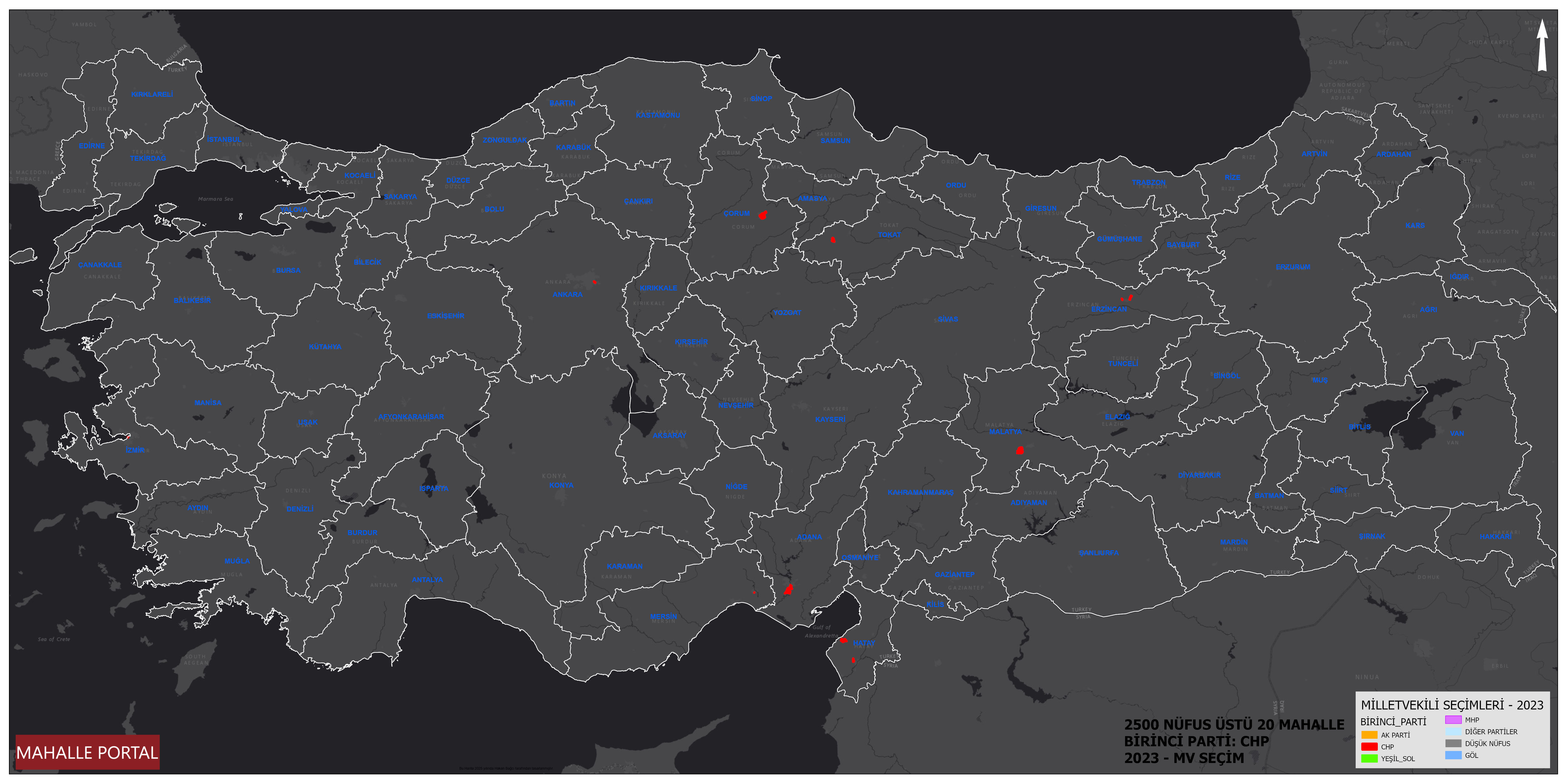 20 Neighborhoods Where CHP Received the Most Votes