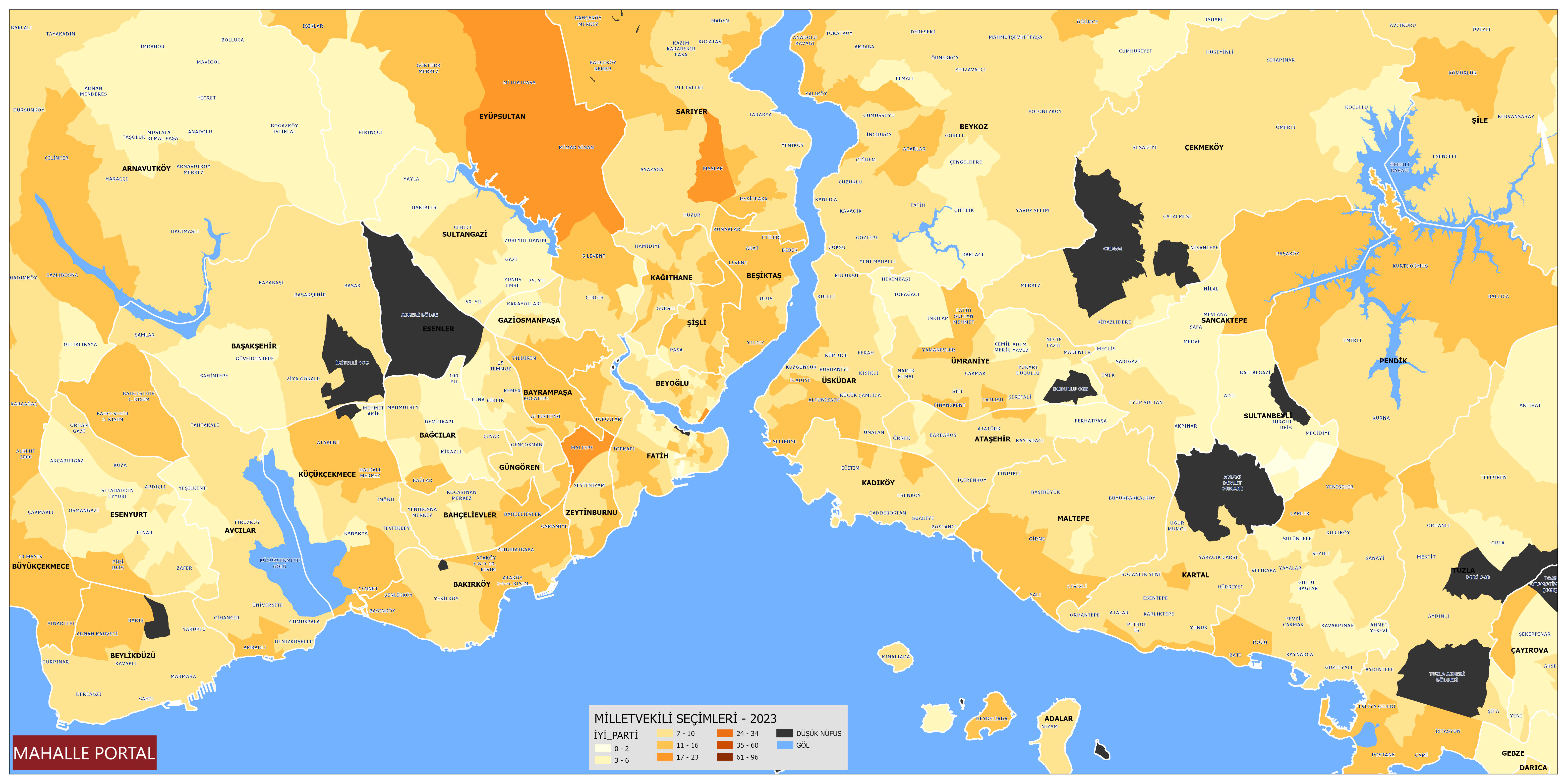 2023 Istanbul IYI Party Vote Rates