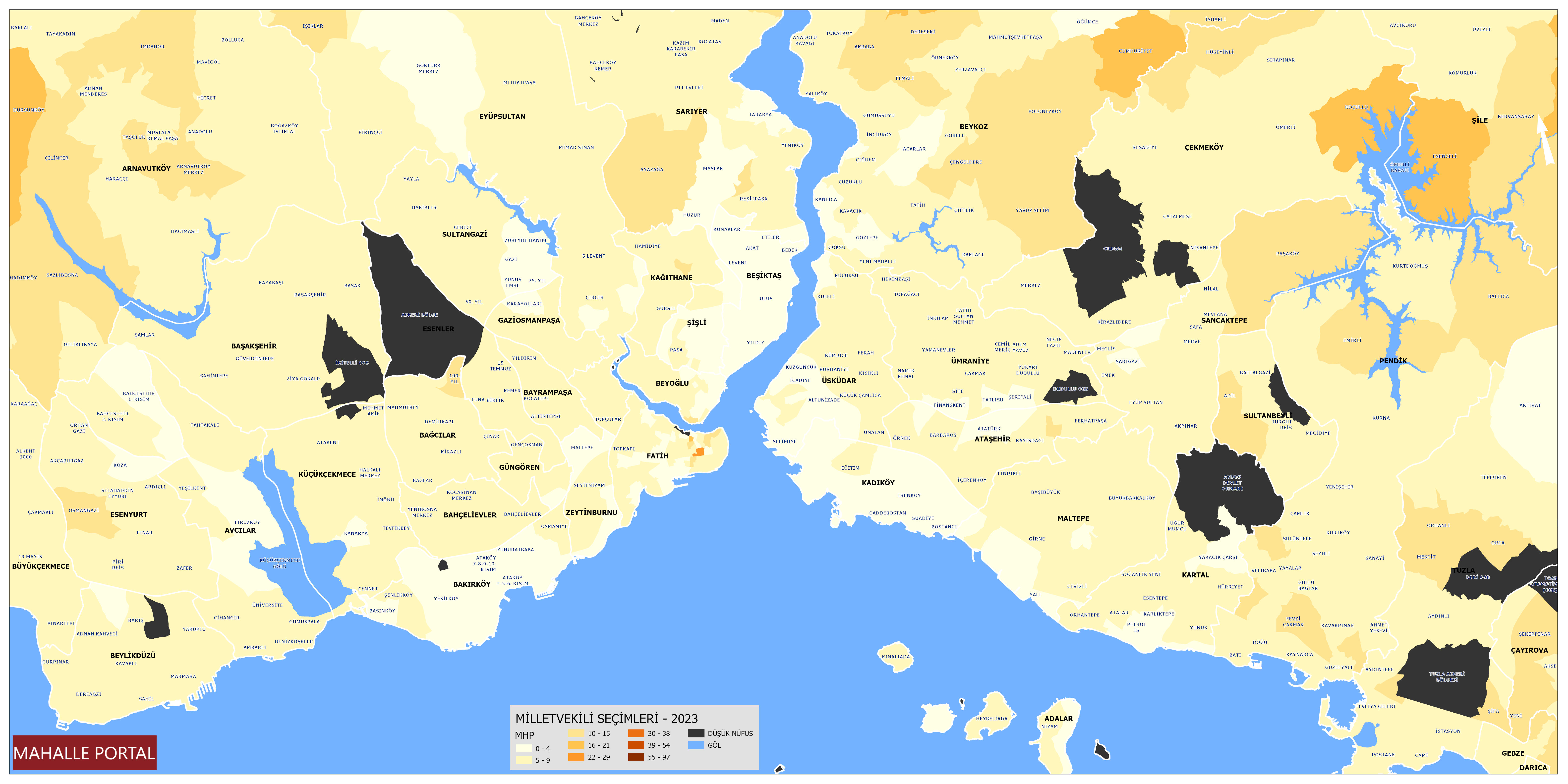2023 Istanbul MHP Vote Rates