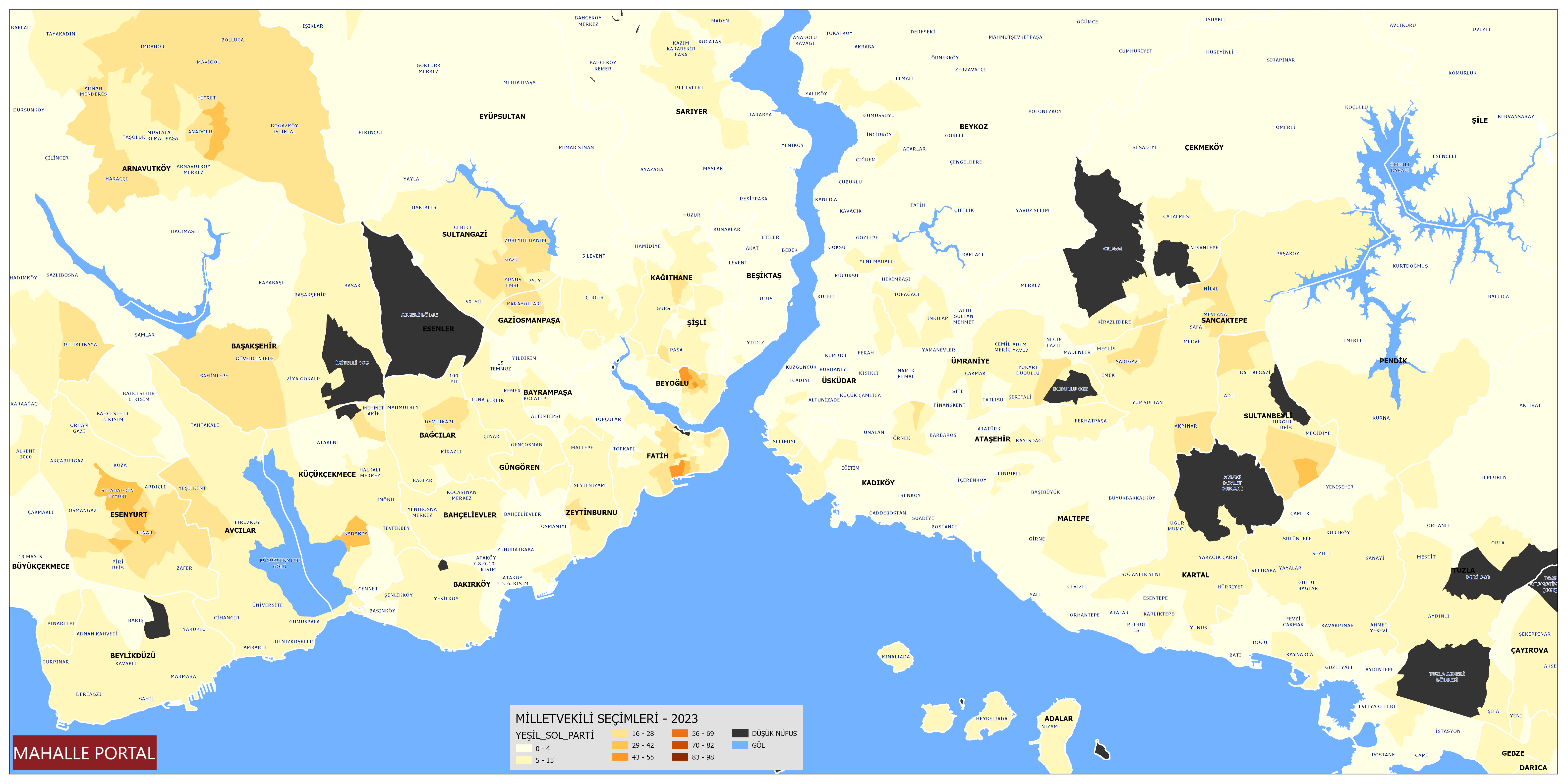 2023 Istanbul Green Left Party Vote Rates