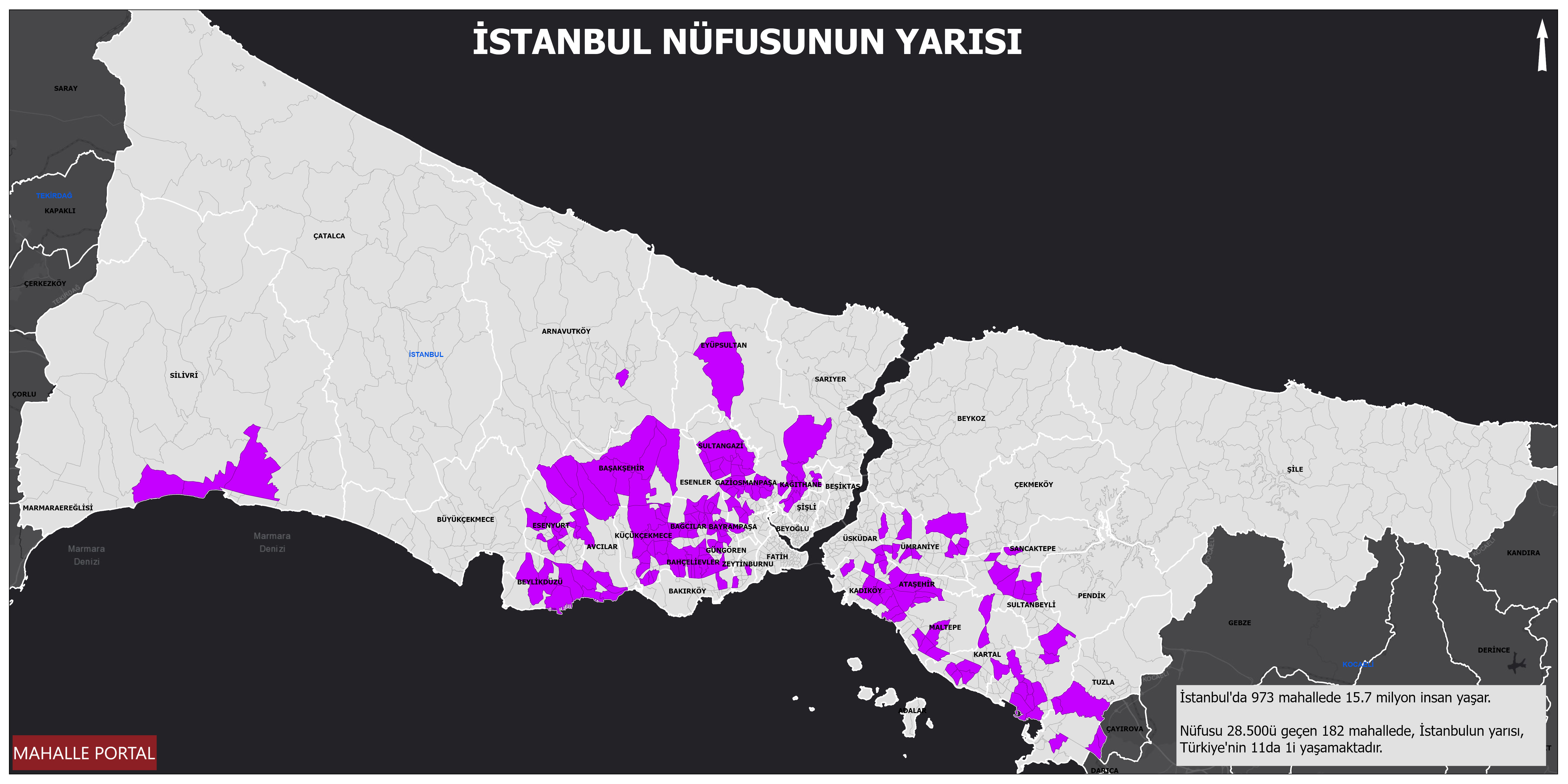 Map of Half of Istanbul's Population