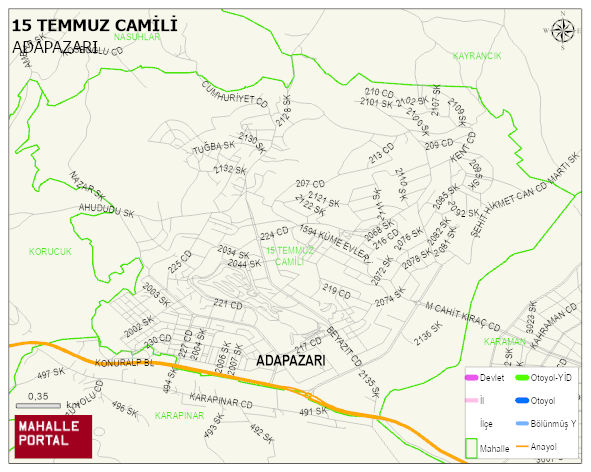 15 TEMMUZ CAMİLİ Mahallesi Haritası | Uydu Görüntüsü ve Harita Detayları