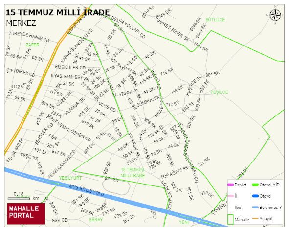 15 TEMMUZ MİLLİ İRADE Mahallesi Haritası | Sayısal Bölge Görünümü