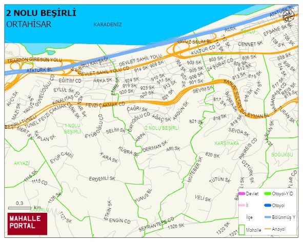 2 NOLU BEŞİRLİ Mahallesi Haritası | İnteraktif Köy ve Mahalle Sınırları