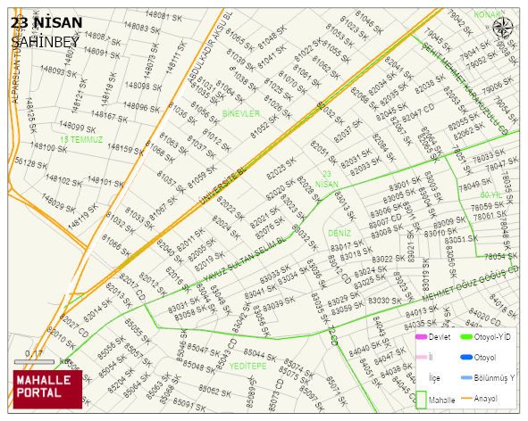 23 NİSAN Mahallesi Haritası | Detaylı Köy ve Mahalle Görünümü