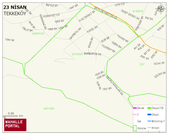 23 NİSAN Mahallesi Haritası | Güncel Mahalle ve Köy Haritası