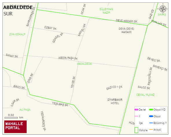 ABDALDEDE Mahallesi Haritası | Yükselti ve Doğa Özellikleri