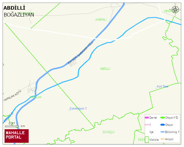 ABDİLLİ Köyü Haritası | Mahalle ve Köy Sınırı