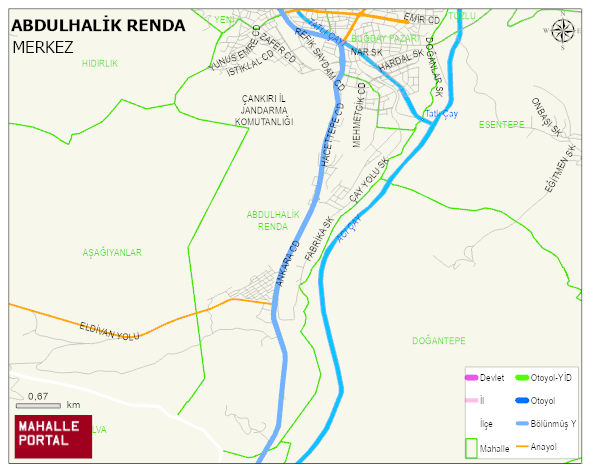 ABDULHALİK RENDA Mahallesi Haritası | Detaylı Köy ve Mahalle Görünümü
