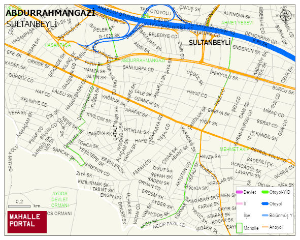 ABDURRAHMANGAZİ Mahallesi Haritası | Güncel Mahalle ve Köy Haritası
