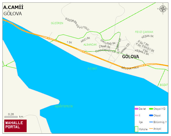 A.CAMİİ Mahallesi Haritası | İnteraktif Köy ve Mahalle Sınırları