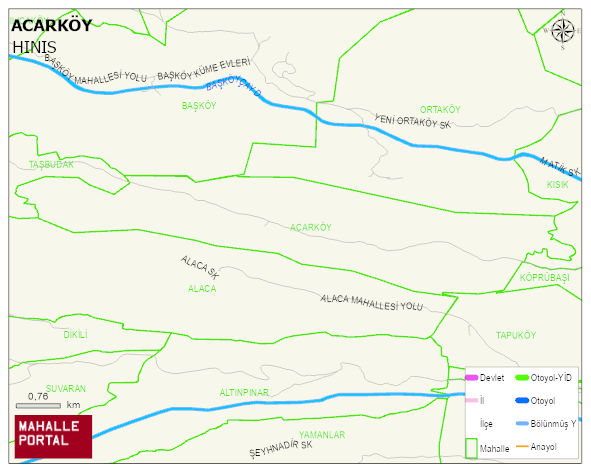 ACARKÖY Mahallesi Haritası | Detaylı Köy ve Mahalle Görünümü
