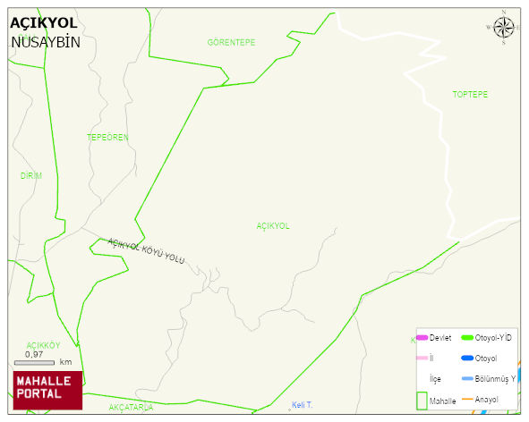 AÇIKYOL Mahallesi Haritası | Mahalle ve Köy Sınırı