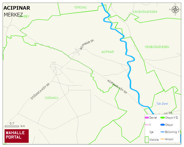 ACIPINAR Köyü Haritası | İnteraktif Köy ve Mahalle Sınırları