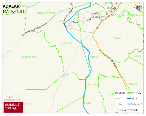 ADALAR Mahallesi Haritası | Mahalle ve Köy Sınırı