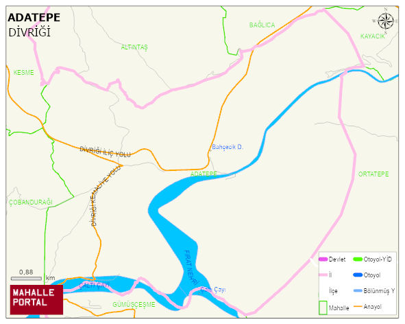 ADATEPE Köyü Haritası | Mahalle Sokak Haritası