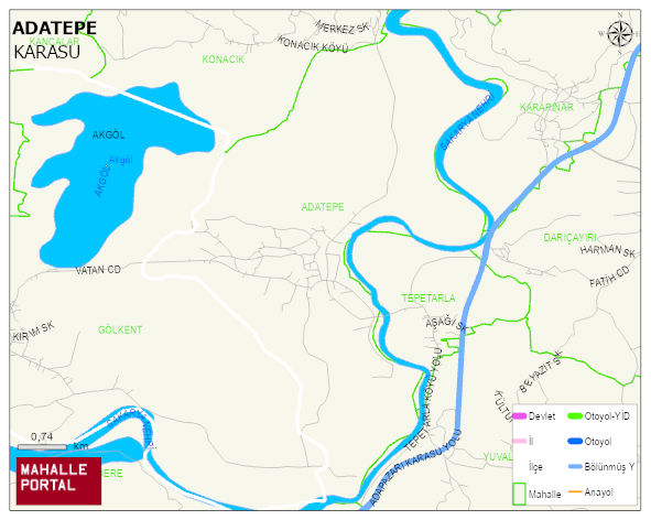 ADATEPE Mahallesi Haritası | Güncel Mahalle ve Köy Haritası