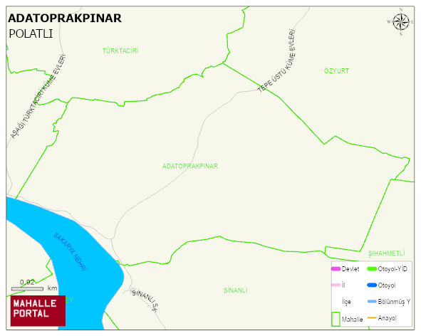 ADATOPRAKPINAR Mahallesi Haritası | İnteraktif Köy ve Mahalle Sınırları