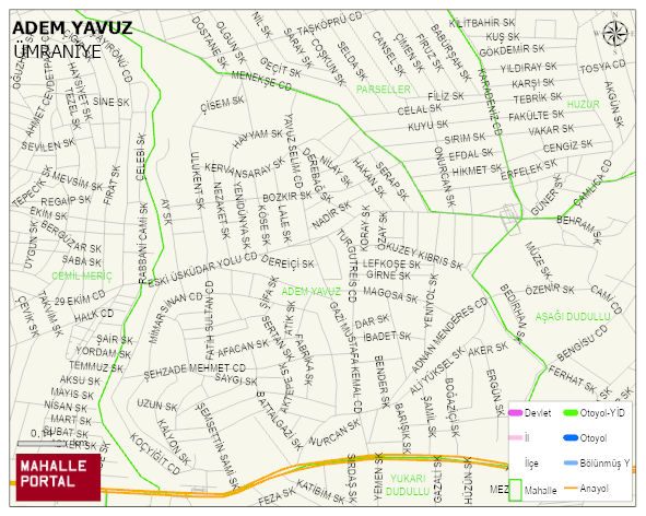 ADEM YAVUZ Mahallesi Haritası | Yükselti ve Doğa Özellikleri