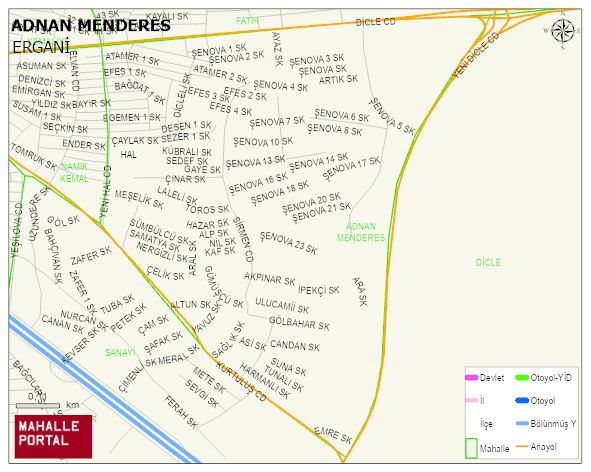 ADNAN MENDERES Mahallesi Haritası | İnteraktif Köy ve Mahalle Sınırları