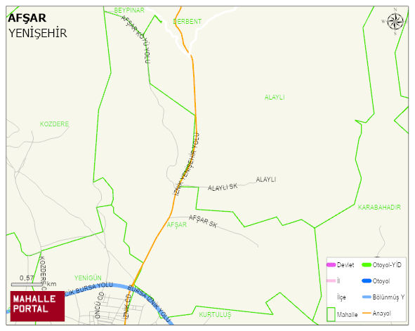 AFŞAR Mahallesi Haritası | Mahalle ve Köy Sınırı