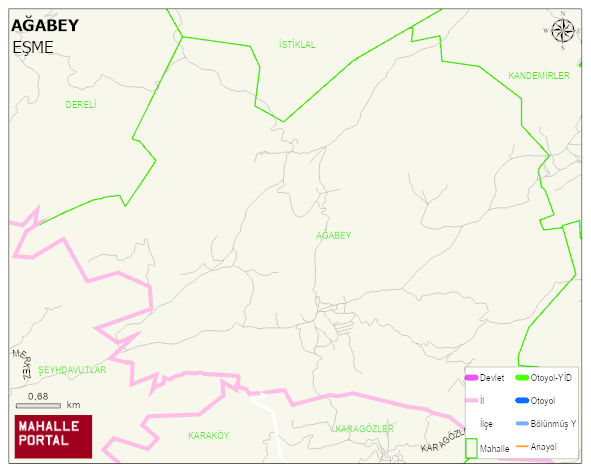AĞABEY Köyü Haritası | İnteraktif Köy ve Mahalle Sınırları