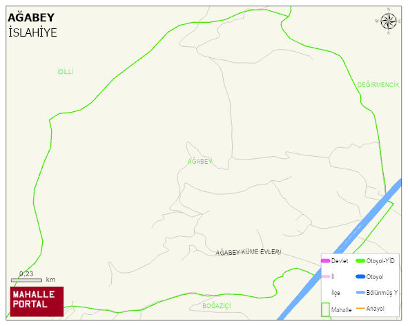 AĞABEY Mahallesi Haritası | Sayısal Bölge Görünümü