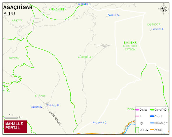 AĞAÇHİSAR Mahallesi Haritası | Detaylı Köy ve Mahalle Görünümü