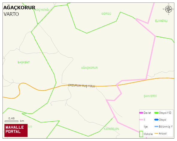 AĞAÇKORUR Köyü Haritası | Uydu Görüntüsü ve Harita Detayları