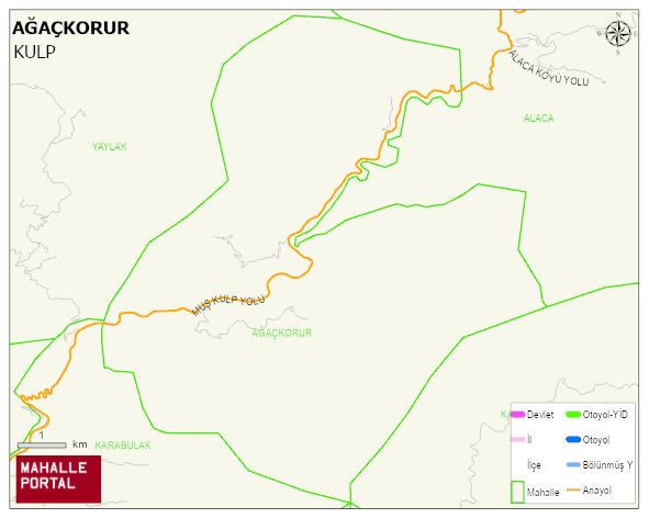 AĞAÇKORUR Mahallesi Haritası | İnteraktif Köy ve Mahalle Sınırları