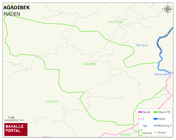 AĞADİBEK Köyü Haritası | İnteraktif Köy ve Mahalle Sınırları