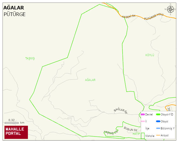 AĞALAR Mahallesi Haritası | Sayısal Bölge Görünümü