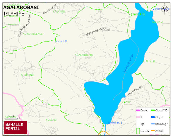 AĞALAROBASI Mahallesi Haritası | Yükselti ve Doğa Özellikleri