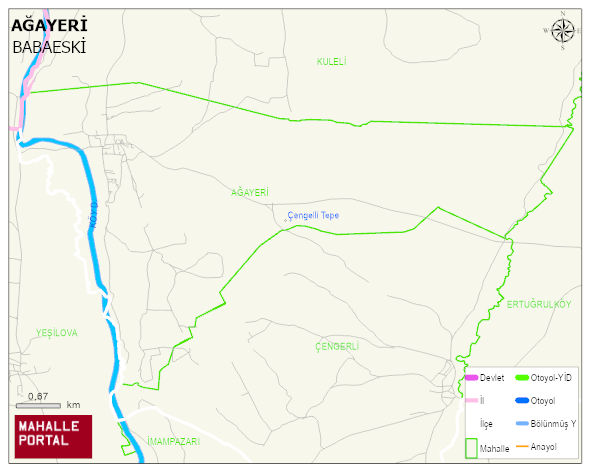 AĞAYERİ Köyü Haritası | Coğrafi Yapı ve Detaylı Haritası