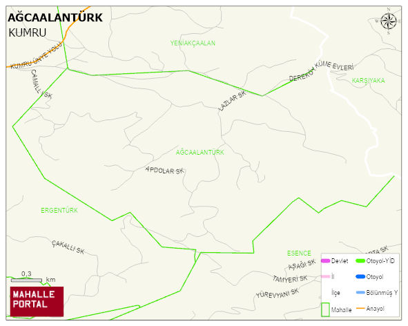 AĞCAALANTÜRK Mahallesi Haritası | İnteraktif Köy ve Mahalle Sınırları