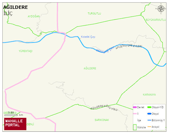 AĞILDERE Köyü Haritası | Mahalle ve Köy Sınırı