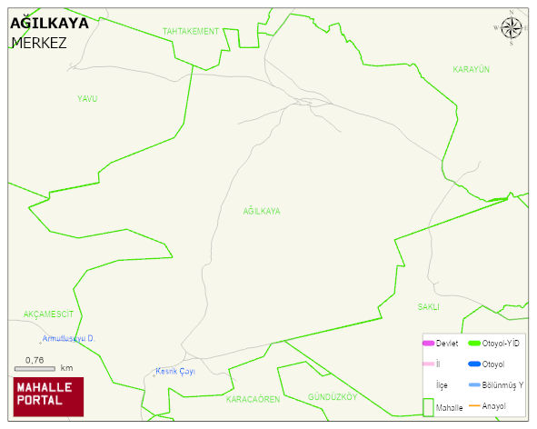 AĞILKAYA Köyü Haritası | Mahalle Sokak Haritası
