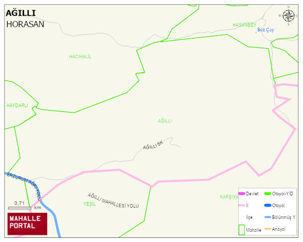 AĞILLI Mahallesi Haritası | Mahalle ve Köy Sınırı