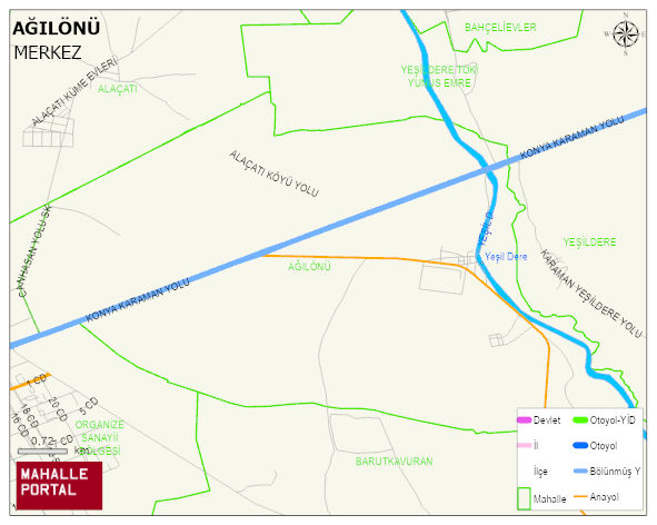 AĞILÖNÜ Köyü Haritası | Coğrafi Yapı ve Detaylı Haritası