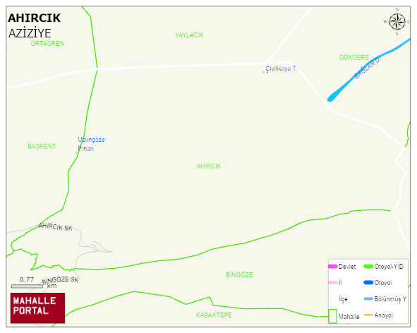 AHIRCIK Mahallesi Haritası | Mahalle ve Köy Sınırı