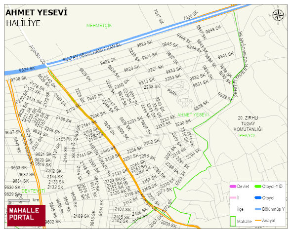 AHMET YESEVİ Mahallesi Haritası | Mahalle Sokak Haritası